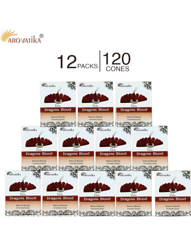 Conos de Incienso ARO VATIKA Sangre de Dragón 120 Unidades