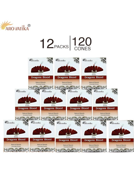 Conos de Incienso ARO VATIKA Sangre de Dragón 120 Unidades