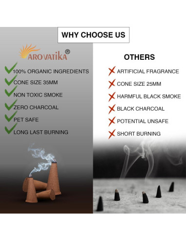 Conos de Incienso ARO VATIKA Sangre de Dragón 120 Unidades