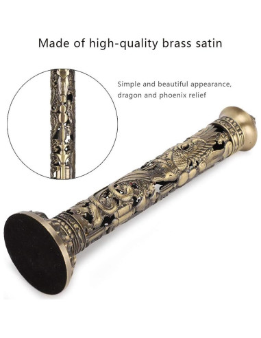 Soporte de Incienso Focket de Bronce con Relieve Dragón 8.5x7cm