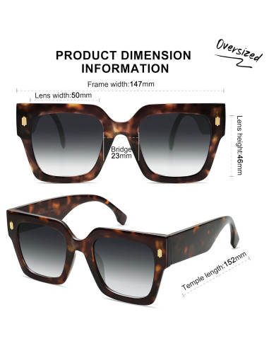 Gafas de sol grandes SOJOS SJ2194 UV400 para mujeres