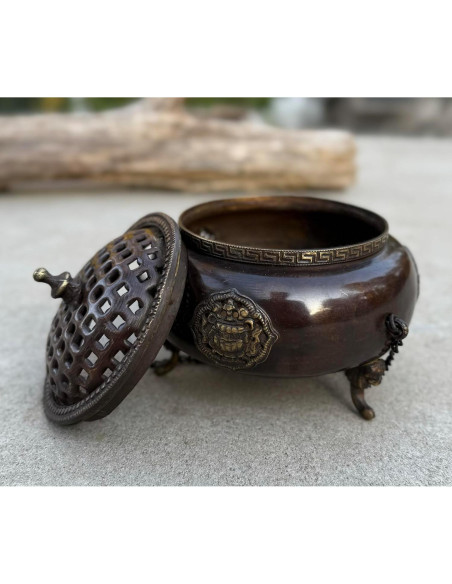Horno de Incienso Colgante DharmaObjects Cobre 14x11.4 cm