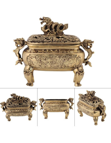Soporte de Incienso Dragón Chino Walfront de Cobre 0.61 kg
