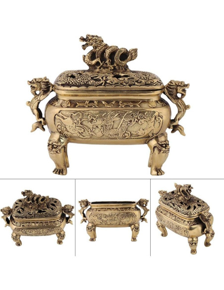 Soporte de Incienso Dragón Chino Walfront de Cobre 0.61 kg