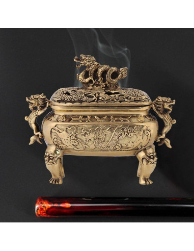 Soporte de Incienso Dragón Chino Walfront de Cobre 0.61 kg