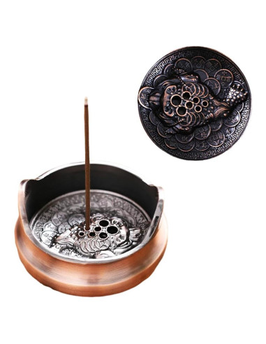 Quemador de Incienso Circular CHENSHUO Bronce Mini 3.8cm