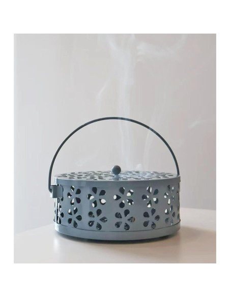 Quemador de Espirales de Mosquito BYROYIO Azul Hierro 14x6 cm