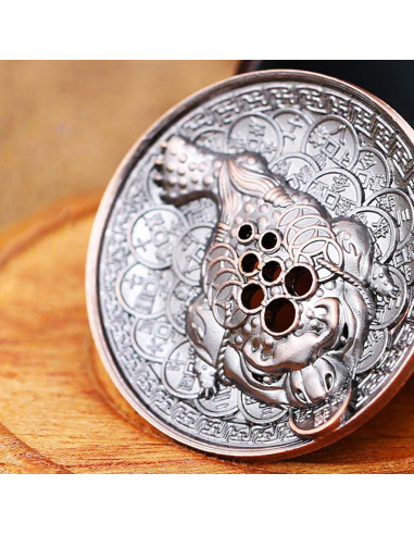 Quemador de Incienso Circular CHENSHUO Bronce Mini 3.8cm