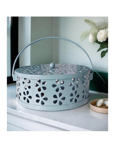 Quemador de Espirales de Mosquito BYROYIO Azul Hierro 14x6 cm