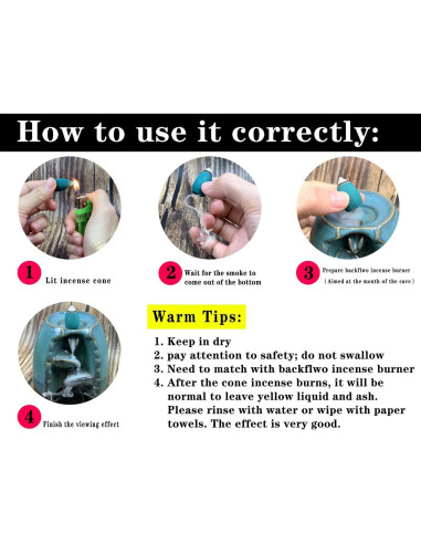 170 Conos de Incienso Retroceso OWMMIZ 7 Aromas Naturales