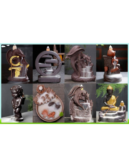 170 Conos de Incienso Retroceso OWMMIZ 7 Aromas Naturales