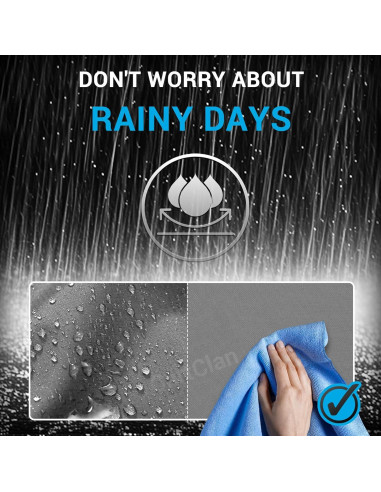 Cubierta de Lluvia para Carro de Golf CartClan 420D Impermeable