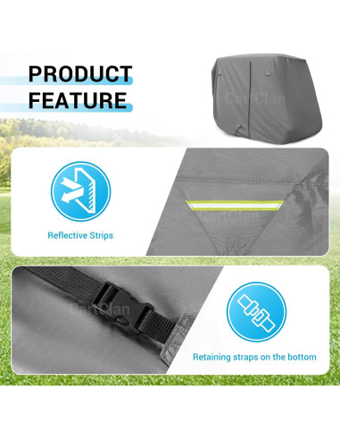 Cubierta de Lluvia para Carro de Golf CartClan 420D Impermeable