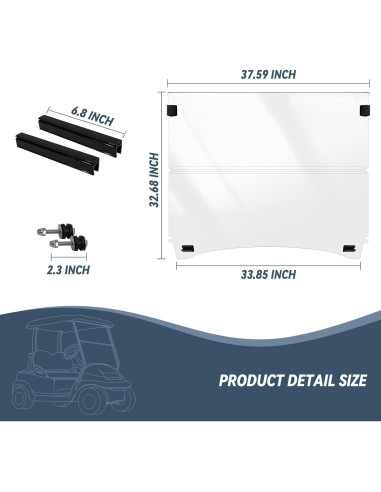 Parabrisas Plegable SHUNCHENXIANG para Carrito Golf Club Car Precedent 2004+
