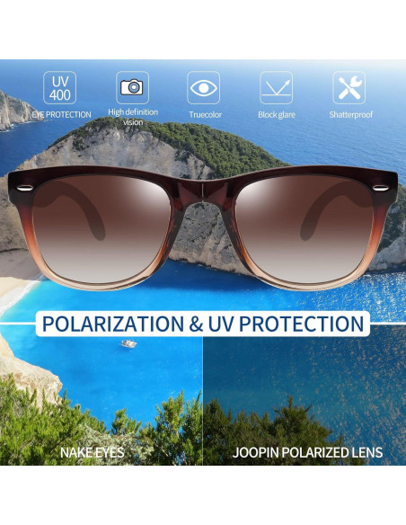 Gafas de sol Joopin cuadradas polarizadas UV400 para hombres y mujeres Gafas de sol Joopin cuadradas polarizadas UV400 para hombres y mujeres