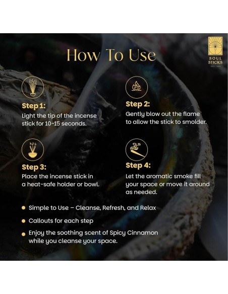 Bastones de Incienso Soul Sticks Canela Picante 20g - 8"