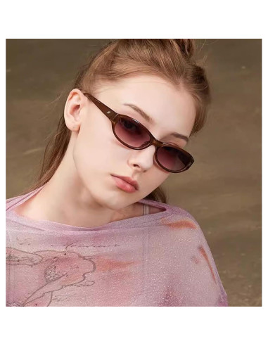 Gafas de sol ovaladas BRMHDY para mujeres, UV400, 2 colores