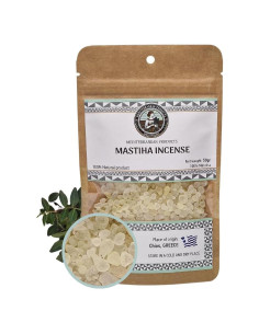 Resina de Incienso Mastiha Pura Griega - 100g para Aromaterapia