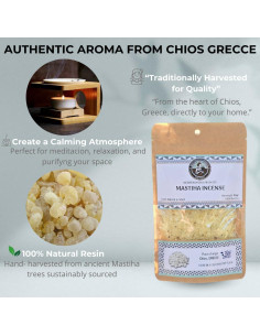 Resina de Incienso Mastiha Pura Griega - 100g para Aromaterapia 2