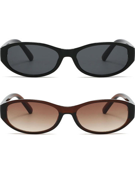 Gafas de sol ovaladas BRMHDY para mujeres, UV400, 2 colores
