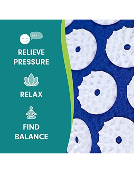Aculief - Alfombra de Acupresión y Almohada - Alivio del Estrés