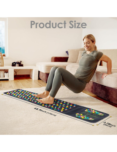 Alfombrilla de Masaje para Pies Worive 175x35 cm Acupresión