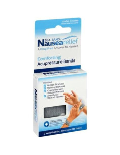 Muñequera Antináuseas Sea-Band Gris - 1 Par, Alivio Natural 2