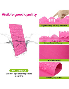 Alfombrilla de Acupresión Plegable Smartang Rosa 50x30cm 2