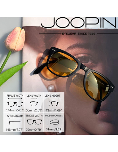 Gafas de sol Joopin plegables UV400 para conducción nocturna
