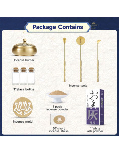 Kit de quemador de incienso RE RELIURE con polvo y carbón 2