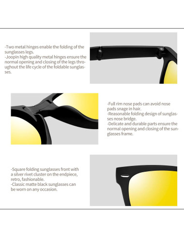Gafas de sol Joopin plegables UV400 para conducción nocturna
