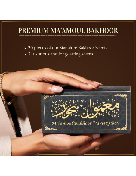 Caja de Variedad de Bakhoor Dukhni con Quemador - 10 Fragancias