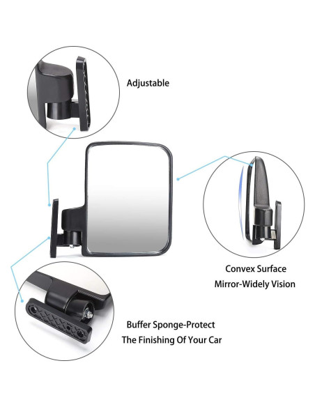 Espejos Laterales Plegables Universales Weitron para Carritos de Golf