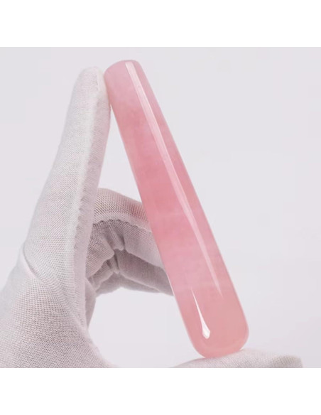 Barra de Masaje Gua Sha Cuarzo Rosa Leosense 11.4cm