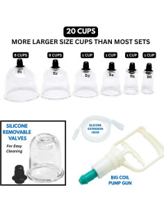 Juego de Ventosas de Terapia Profesional Cupping Warehouse - 20 Unidades 2