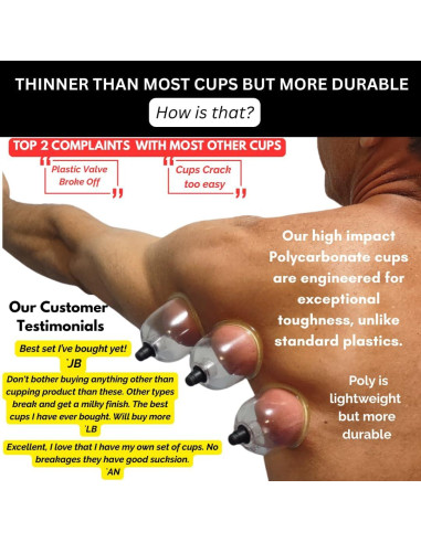 Juego de Ventosas de Terapia Profesional Cupping Warehouse - 20 Unidades