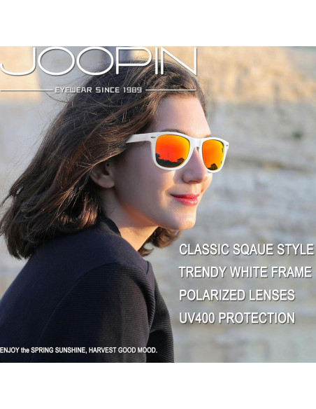 Gafas de sol cuadradas Joopin polarizadas UV400 unisex Gafas de sol cuadradas Joopin polarizadas UV400 unisex