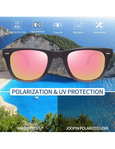 Gafas de sol Joopin plegables UV400 polarizadas marrón