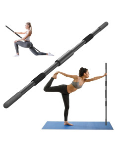Bastón de Yoga Scisum 147 cm Ajustable con Agarre Antideslizante