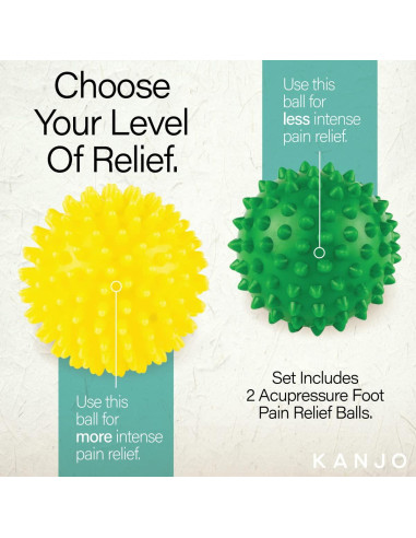 Conjunto de Pelotas de Masaje Kanjo para Alivio de Dolor en Pies