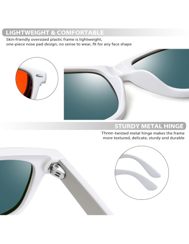 Gafas de sol cuadradas Joopin polarizadas UV400 unisex