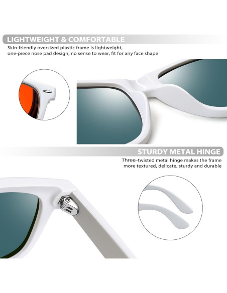 Gafas de sol cuadradas Joopin polarizadas UV400 unisex Gafas de sol cuadradas Joopin polarizadas UV400 unisex