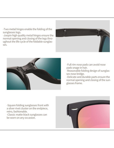 Gafas de sol Joopin plegables UV400 polarizadas marrón