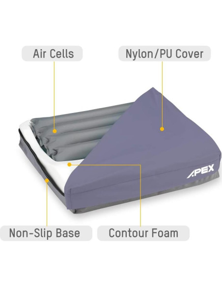 Cojín de Asiento Apex Medical Sedens 500 - Alivio Presión 43 cm