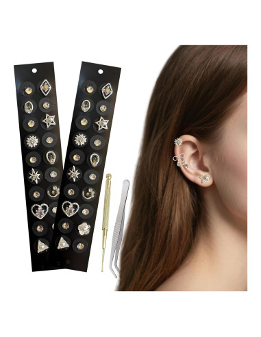 Kit de Acupuntura con Semillas de Oído Genérico 40 Pcs