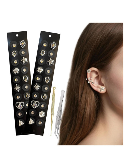 Kit de Acupuntura con Semillas de Oído Genérico 40 Pcs