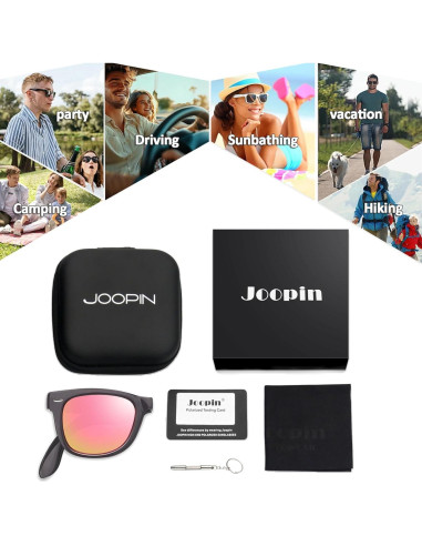 Gafas de sol Joopin plegables UV400 polarizadas marrón