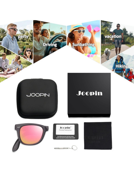 Gafas de sol Joopin plegables UV400 polarizadas marrón