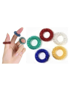 5 Anillos de Masaje para Dedos Labriciyon Multicolor 2.54cm
