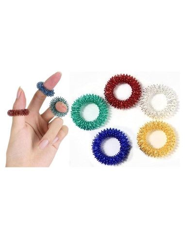 5 Anillos de Masaje para Dedos Labriciyon Multicolor 2.54cm